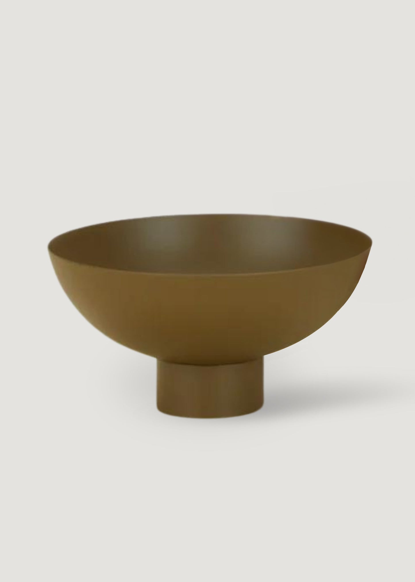 Hawkins Stainless Steel Compote Bowl in Olive Green - 8" Wide