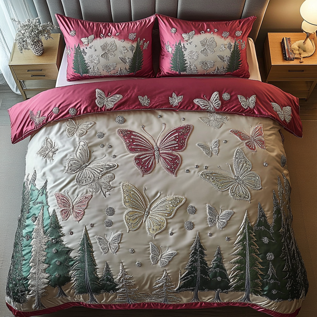 Painted Wings 3-Piece Quilted Bedding Set NCU0DK3024