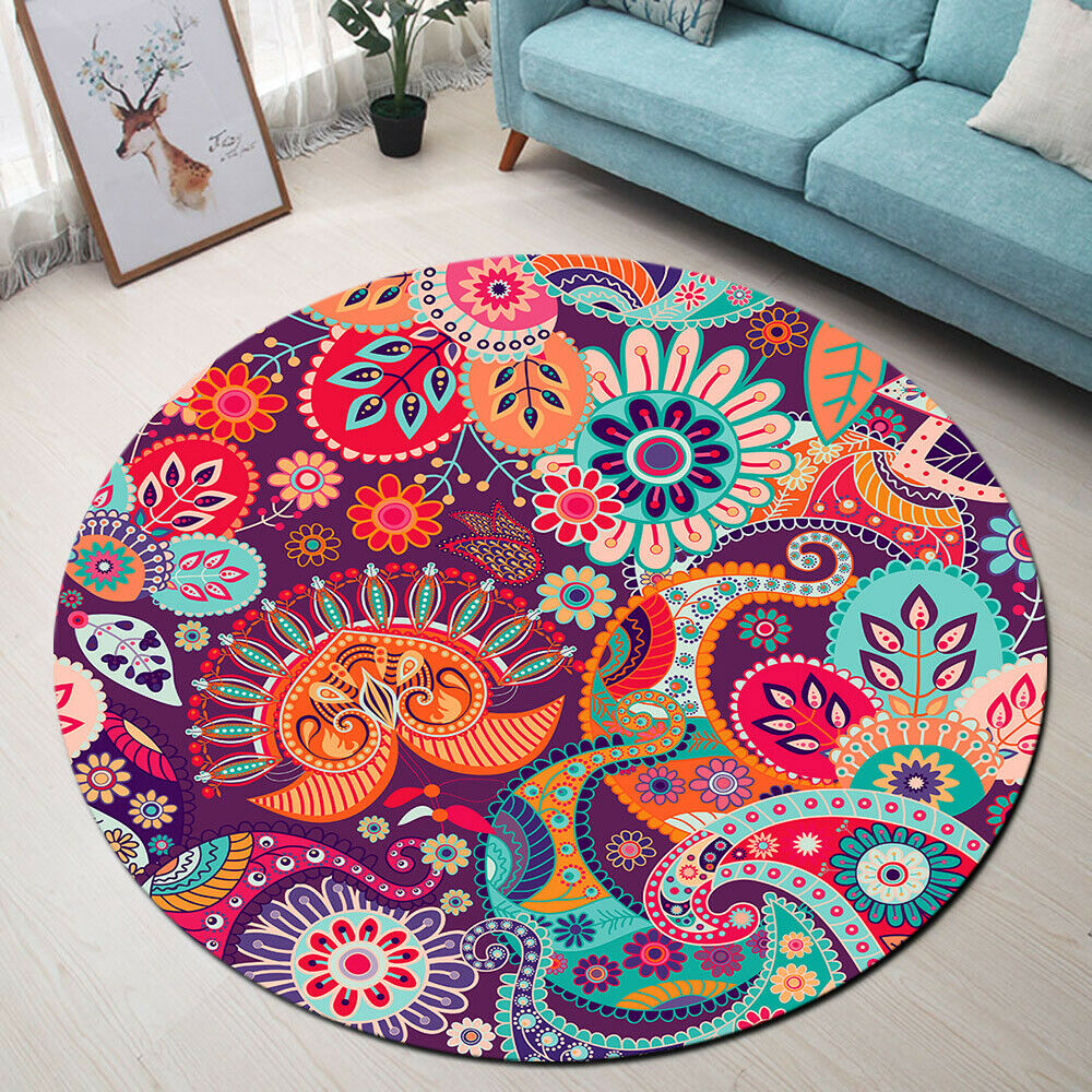 Paisley Mandala CL04100018MDC Round Area Rug