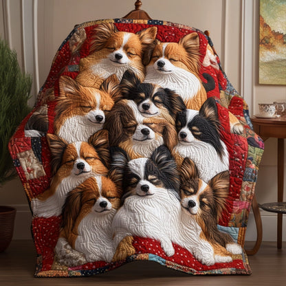 Papillon Pals Quilted Blanket NCU0PT2335