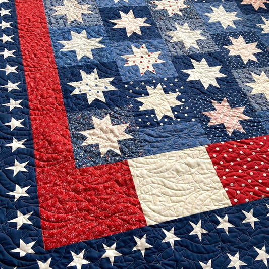 Patriotic Elegance Quilted Blanket NCU0TH573