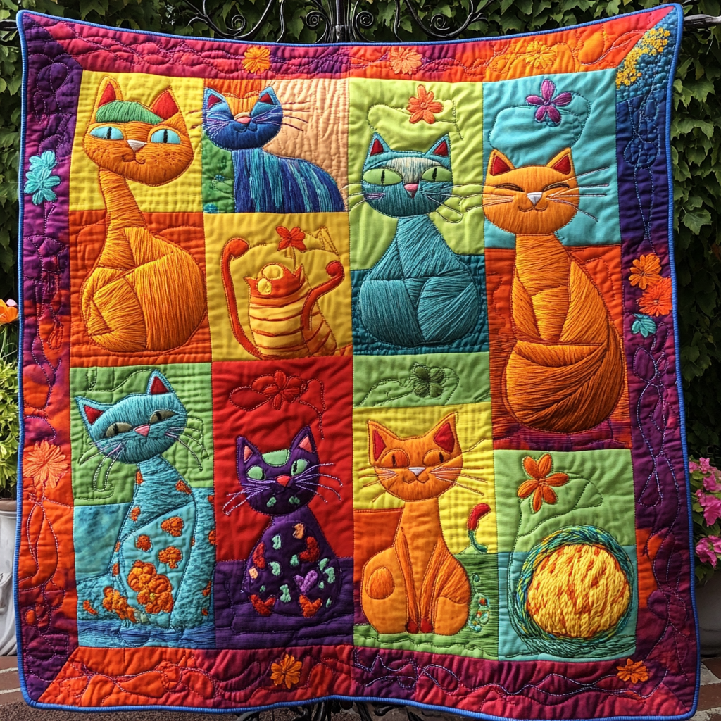 Paws and Petals Quilted Blanket NCU0DK572