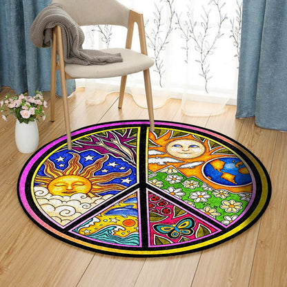 Peace BT090869 Round Area Rug