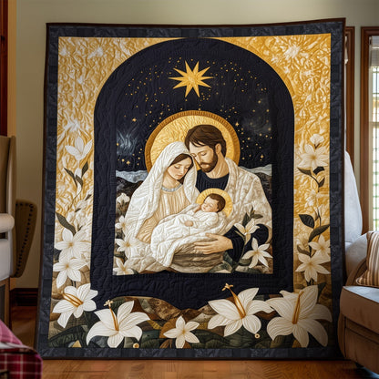 Peaceful Nativity Quilted Blanket NCU0TL1734