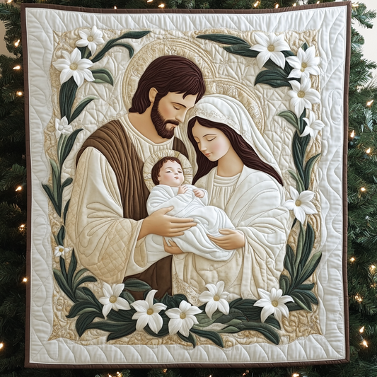 Peaceful Nativity Quilted Blanket NCU0VL742