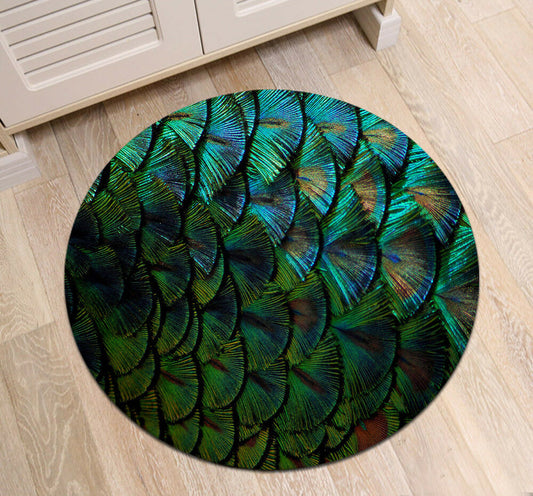 Peacock CL03100069MDC Round Area Rug