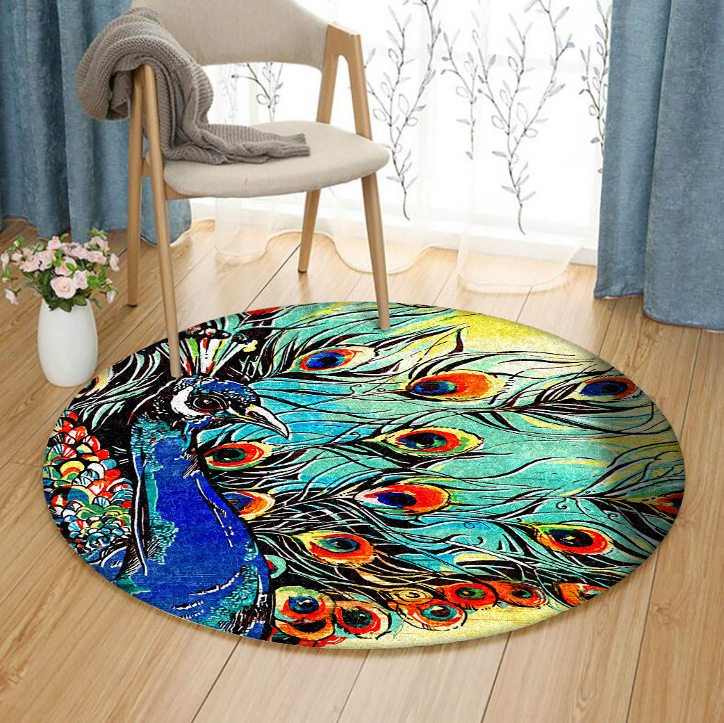 Peacock DP220817RR Round Area Rug