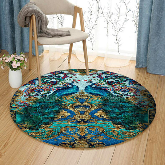 Peacock DV2310053RR Round Area Rug