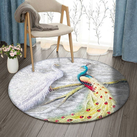 Peacock HN0210077RR Round Area Rug