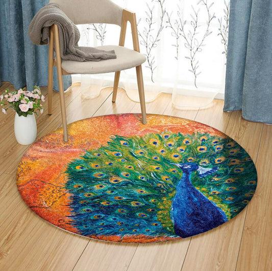 Peacock NN0210108TM Round Area Rug