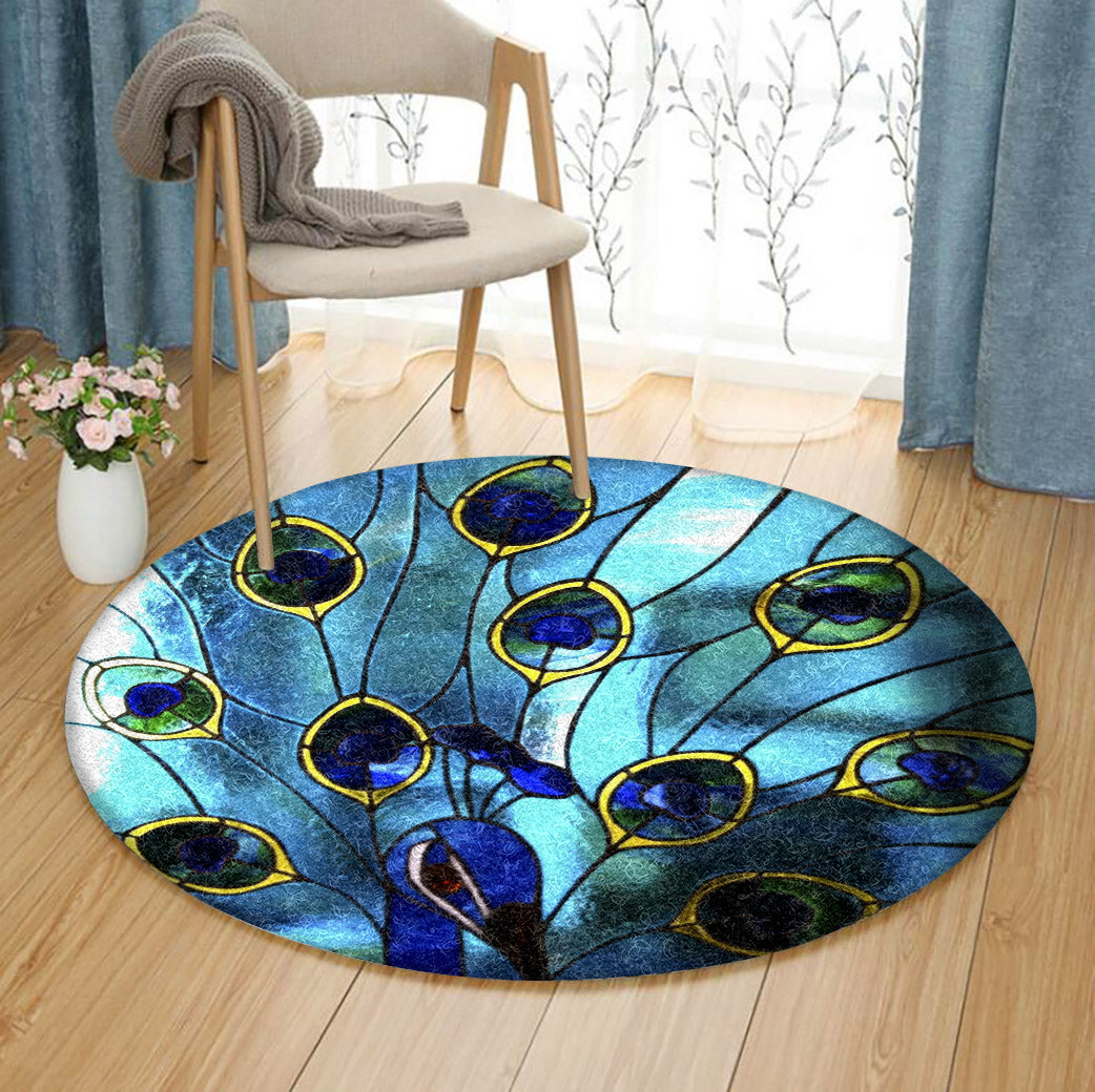 Peacock NT280838RR Round Area Rug