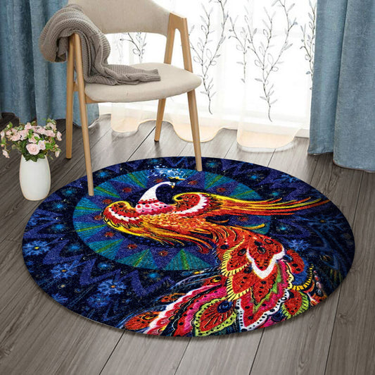 Peacock VD1610203RR Round Area Rug