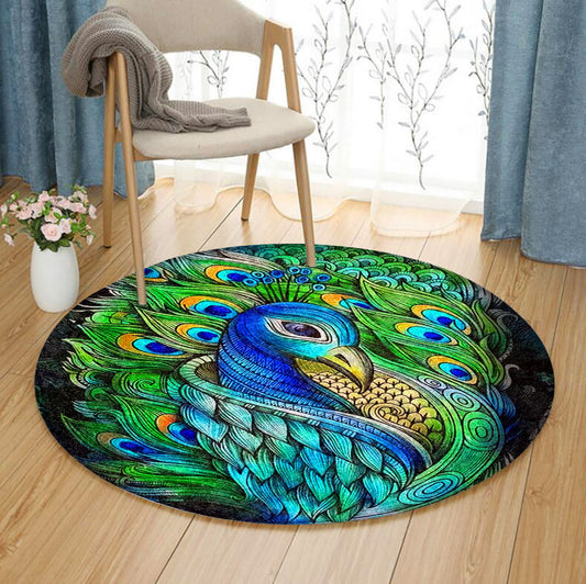 Peacook DP040957RR Round Area Rug