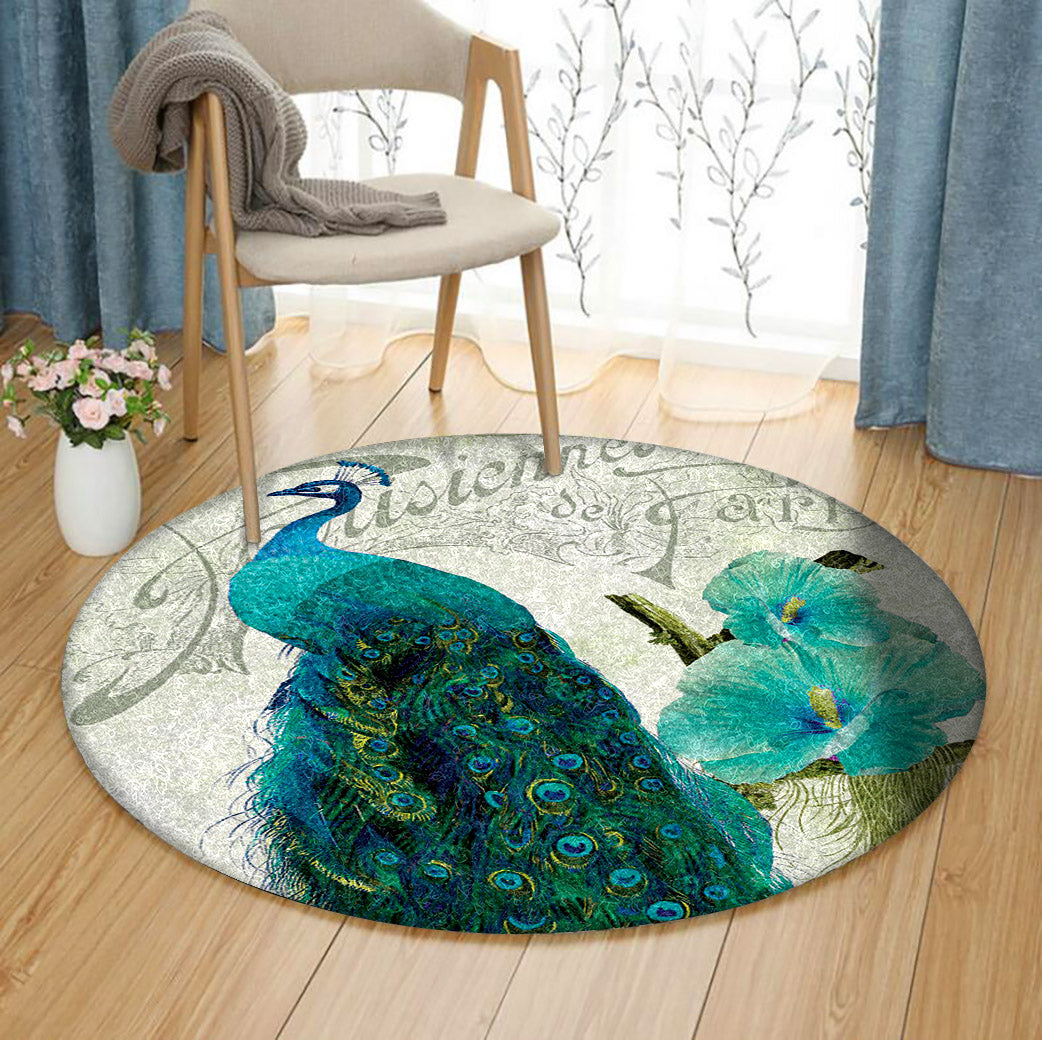 Peafowl HM0410096TM Round Area Rug