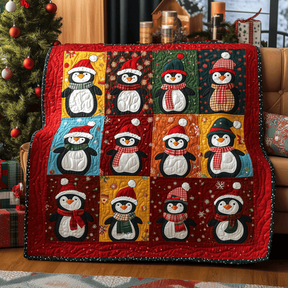 Penguin Party Quilted Blanket NCU0TH2284