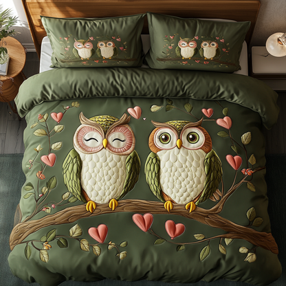 Perched Together 3-Piece Quilted Bedding Set NCU0DK3200