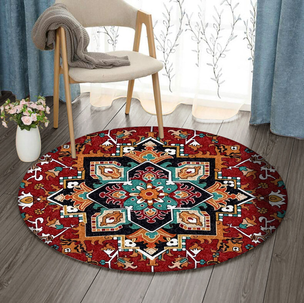 Persian Tribal Flower DD1610205RR Round Area Rug