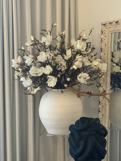 Konos Vase with White Magnolias