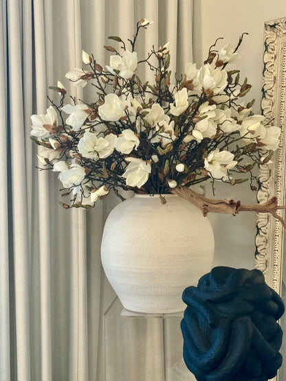 Konos Vase with White Magnolias