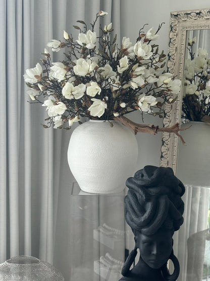 Konos Vase with White Magnolias