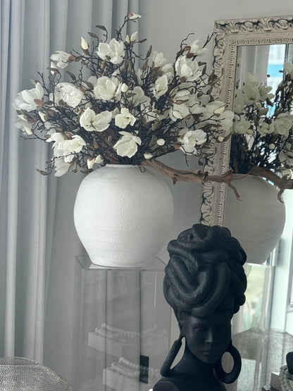 Konos Vase with White Magnolias