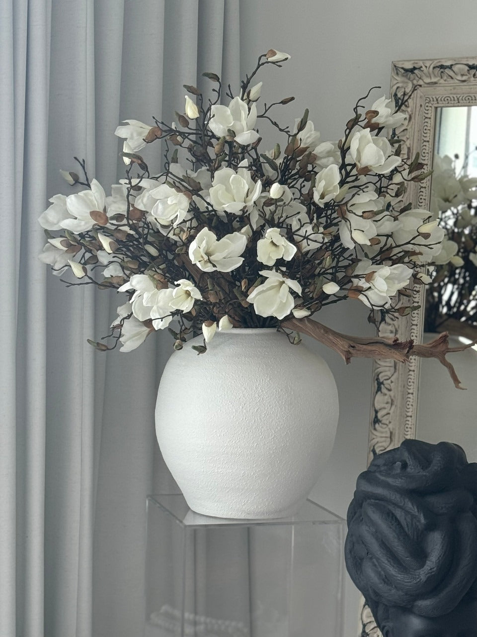 Konos Vase with White Magnolias