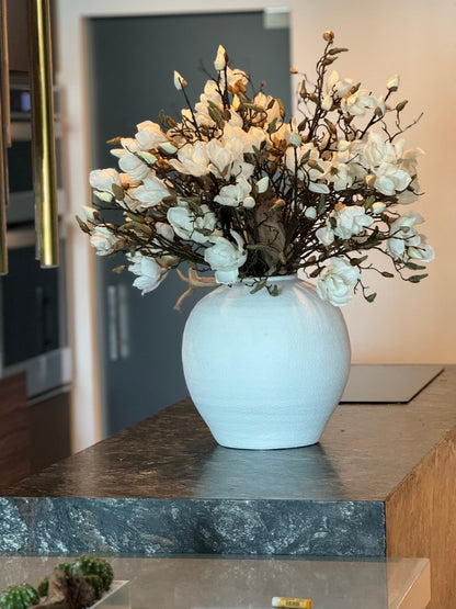 Konos Vase with White Magnolias