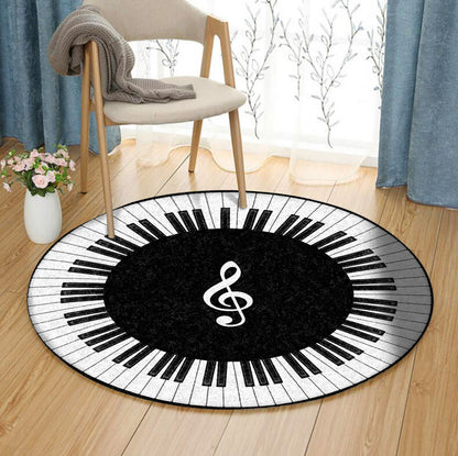 Piano HM310709A Round Area Rug