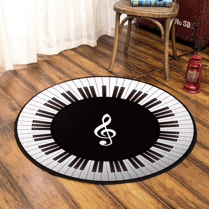 Piano HM310709A Round Area Rug