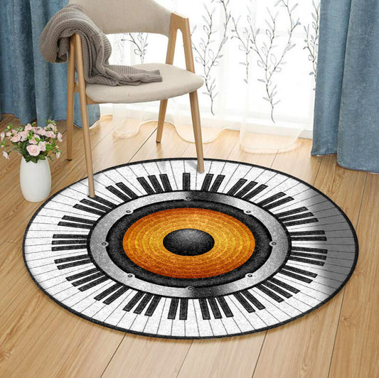 Piano HM310710A Round Area Rug