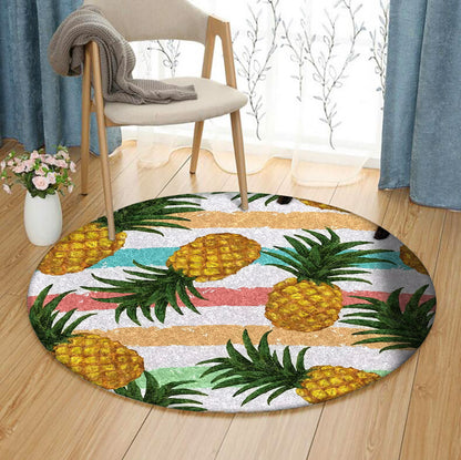 Pineapple Party CLA1910016RR Round Area Rug