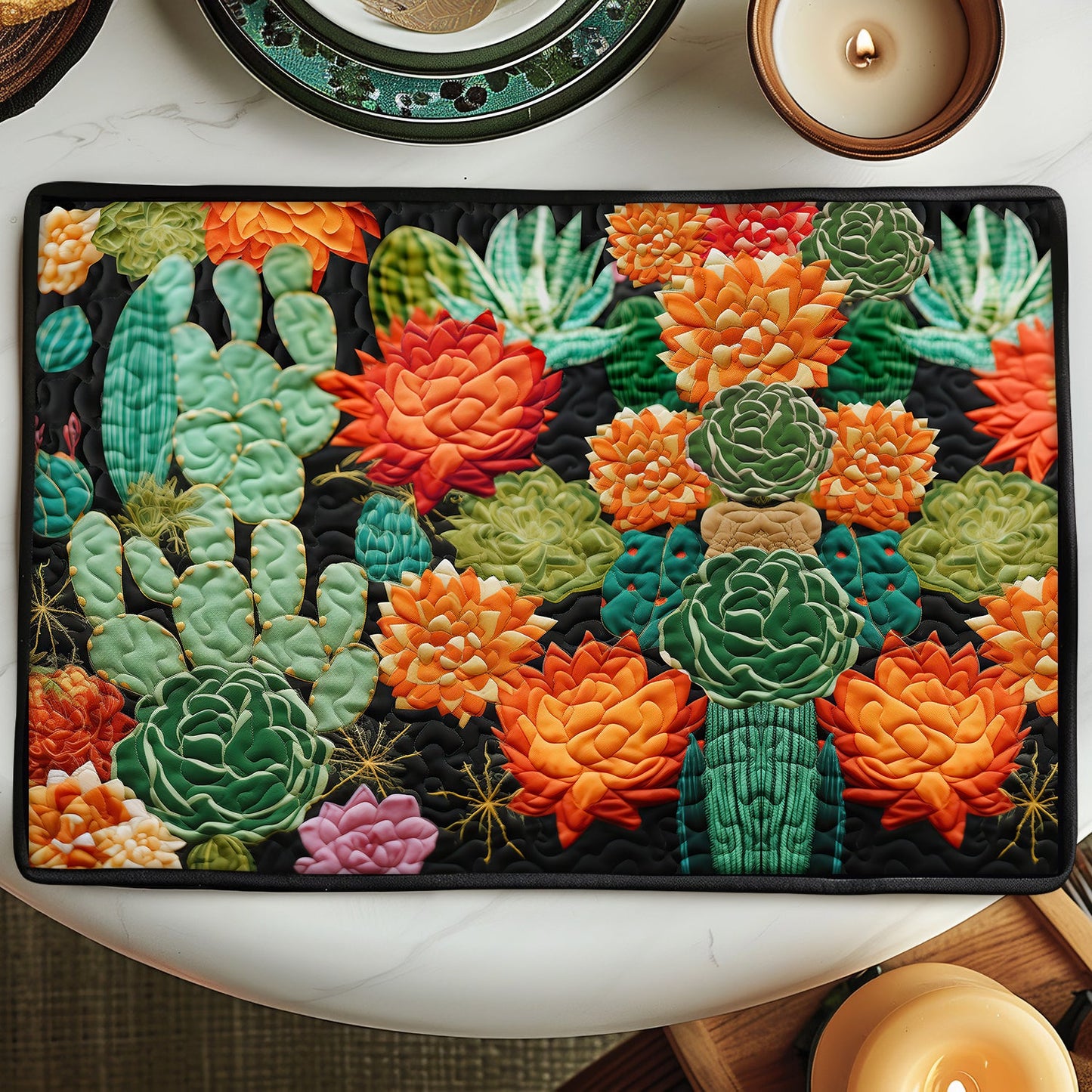 Cactus Haven Quilted Place Mat NCU0TH494