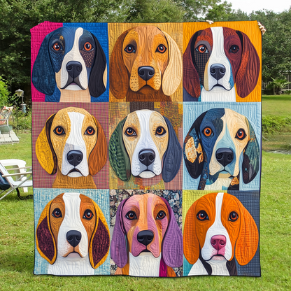 Playful Beagles Quilted Blanket NCU0VL426