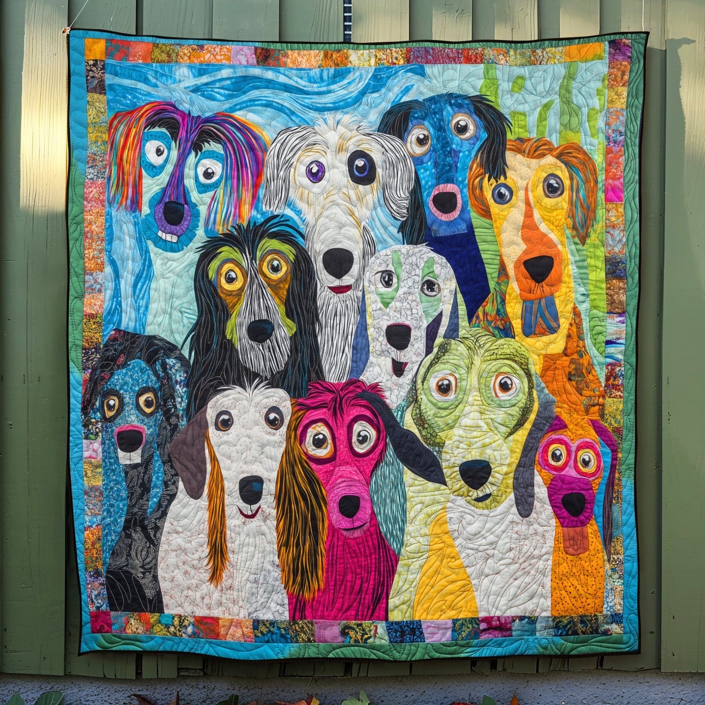 Playful Pooches Quilted Blanket NCU0PT1954