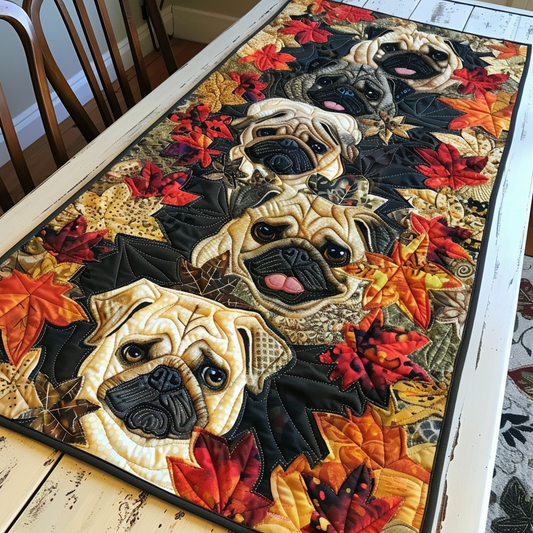 Playful Pugs Quilted Table Runner NCU0VL175