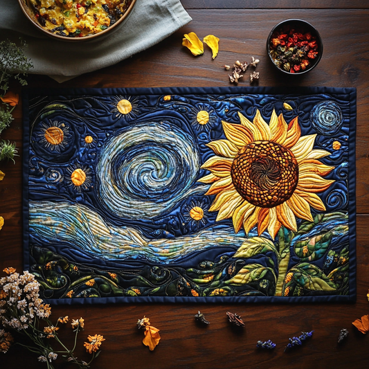 Playful Sunflowers Quilted Placemat NCU0VL405