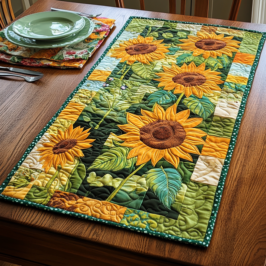 Playful Sunflowers Quilted Placemat NCU0VL407