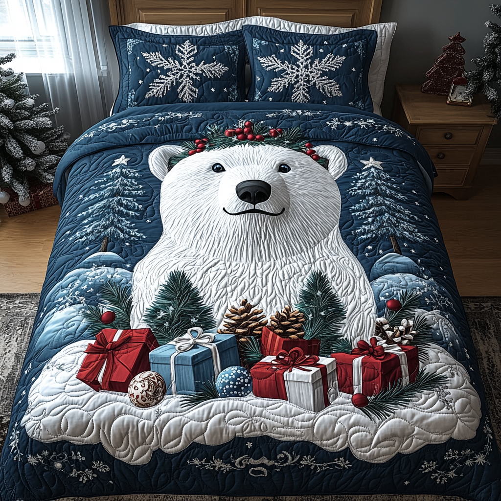 Polar Joy Quilted Bedding Set NCU0DV1985