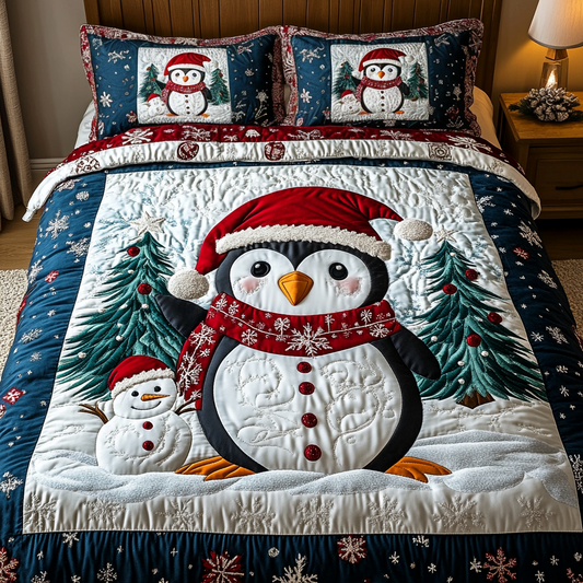 Polar Pals 3-Piece Quilted Bedding Set NCU0DK2247