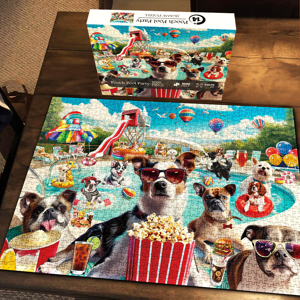 Pooch Pool Party Jigsaw Puzzle 1000 Pieces