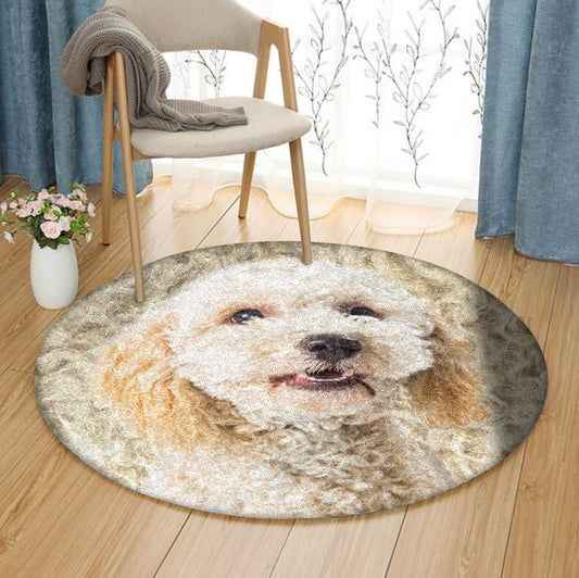 Poodle Crossbreed TN1411086TM Round Area Rug