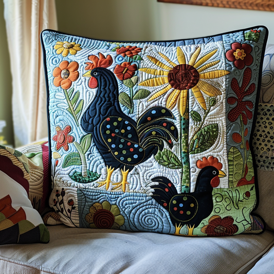 Poultry Paradise Quilted Pillow Case NCU0TL563