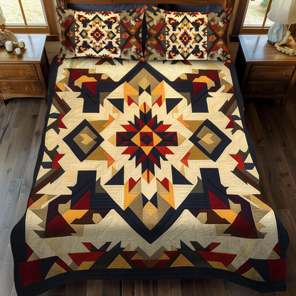 Prairie Flames 3-Piece Quilted Bedding Set NCU0DK1716