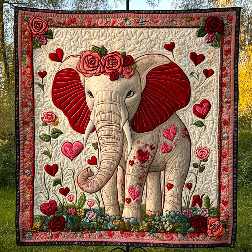 Precious Pachyderm Quilted Blanket NCU0NT2783