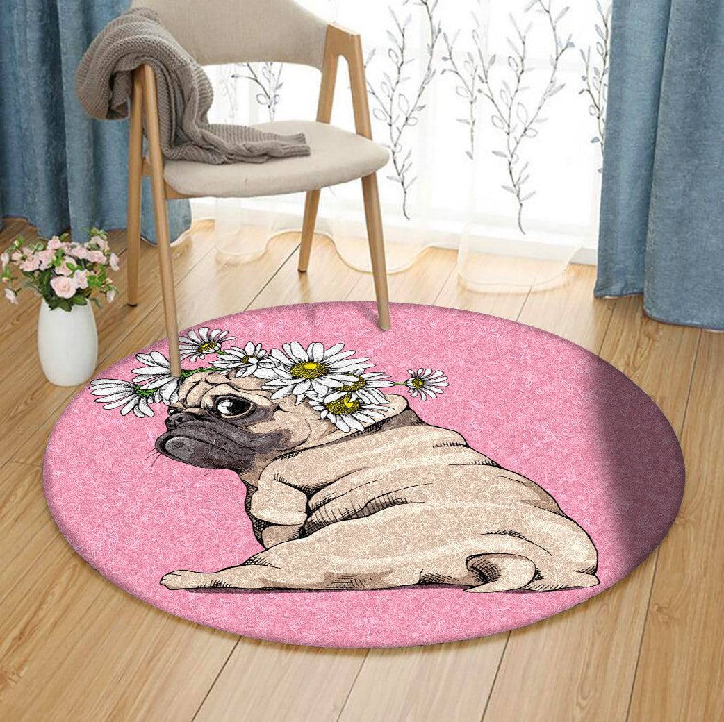 Pug HT310712A Round Area Rug