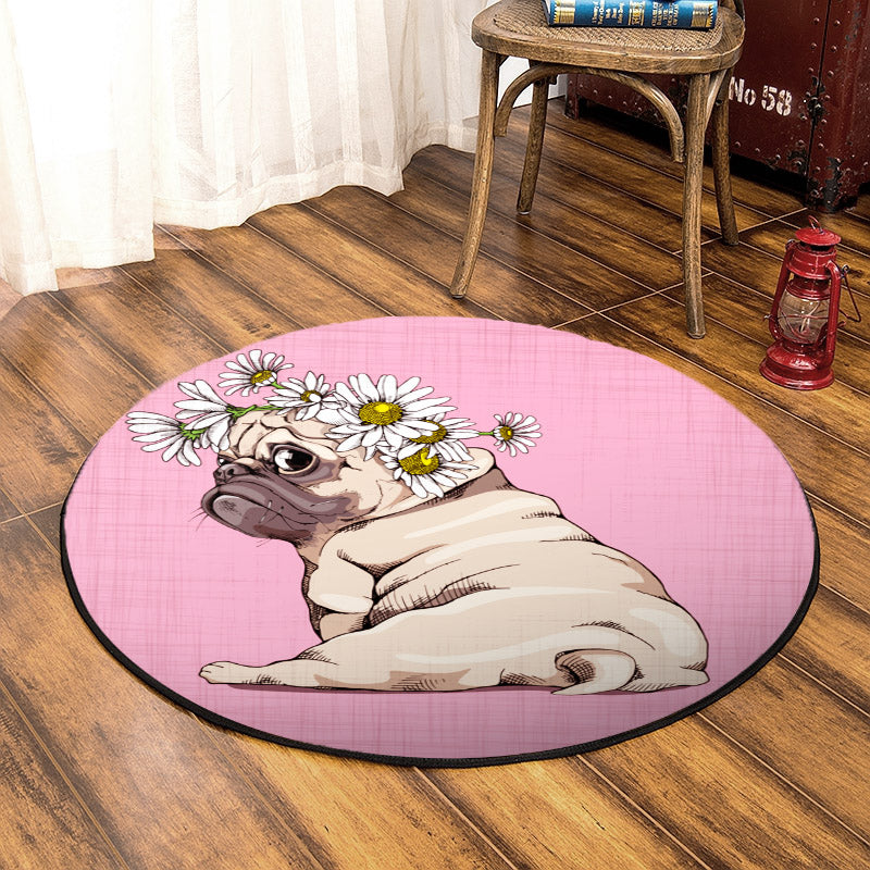 Pug HT310712A Round Area Rug