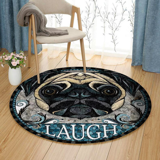 Pug TN090870 Round Area Rug