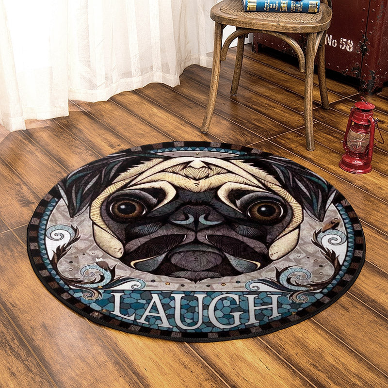 Pug TN090870 Round Area Rug