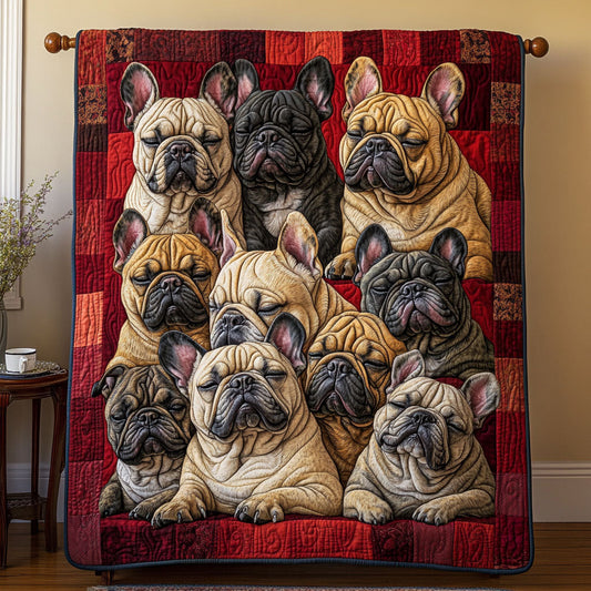 Pug Pile Quilted Blanket NCU0PT2043