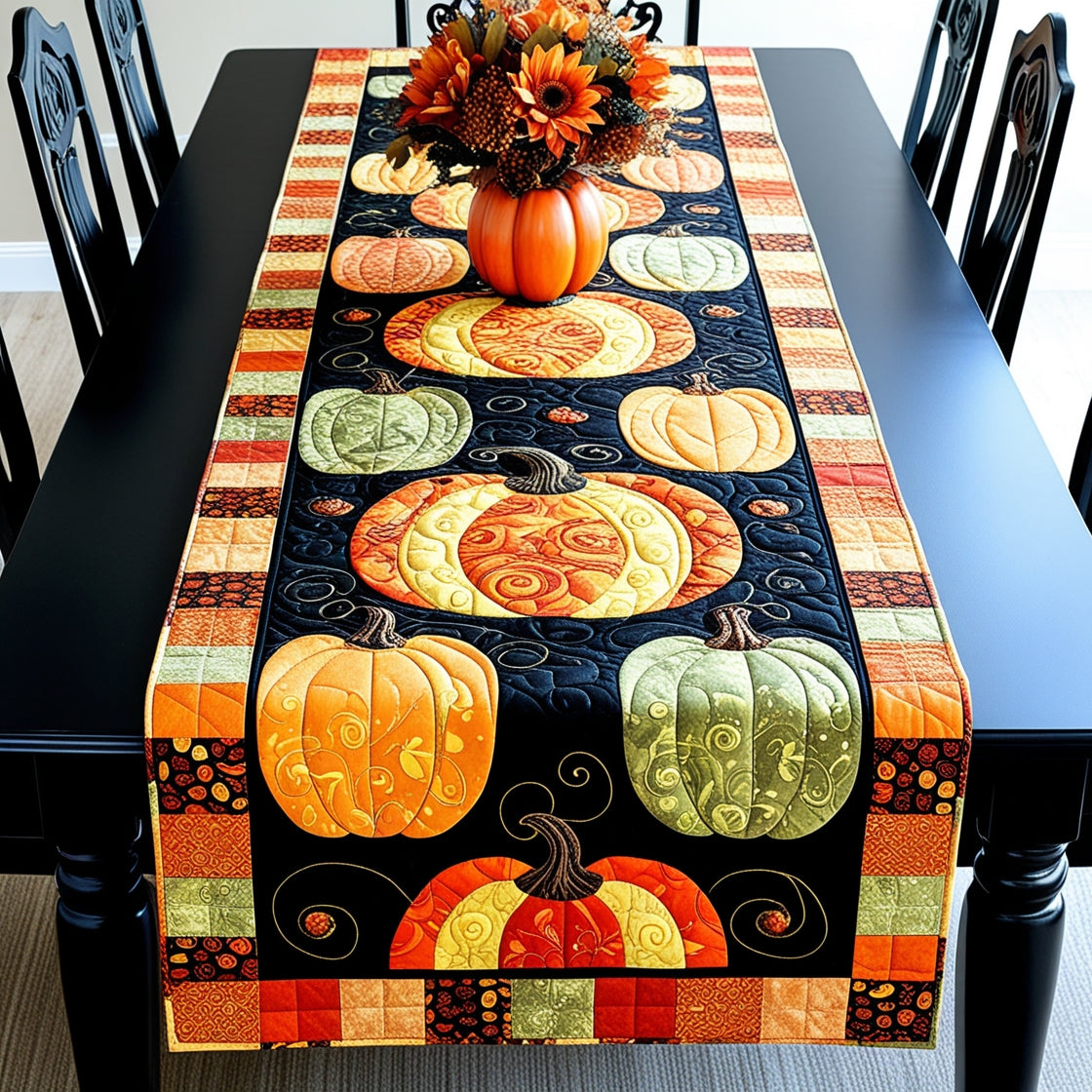 Pumpkin NTA311024240 Quilted Table Runner